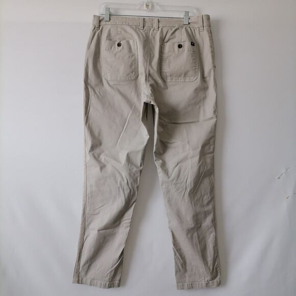 Gap Womens Beige High Rise Flat Front Relaxed Fit Girlfriend Chico Pant Size 12 - Picture 2 of 7